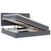 vidaXL LED Opslagbed met Matras Donkergrijs 200 x 200 cm Fluweel