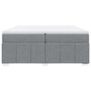 vidaXL Boxspring met matras stof lichtgrijs 200x200 cm