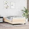 vidaXL Boxspring bed 80x200 cm stof cr&egrave;mekleurig