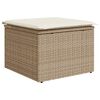 vidaXL Tuinbankenset met kussen 7 pcs Beige poly rattan