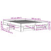 vidaXL Bedframe bewerkt hout betongrijs 120x190 cm