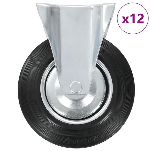 vidaXL 12 st Wielen vast 200 mm