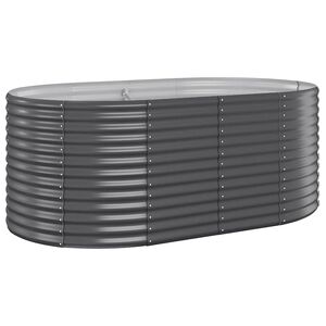 vidaXL Plantenbak 175x100x68 cm gegalvaniseerd staal antracietkleurig