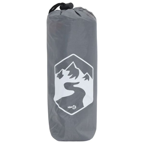 vidaXL Regenponcho met capuchon 2-in-1 ontwerp 223x145 cm grijs oranje