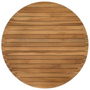 vidaXL Tafelblad &Oslash; 70 x 3,5 Rond Massief Teakhout Naturel