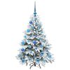 vidaXL Kunstkerstboom met 150 LED met standaard Wit 120 cm PE en PVC