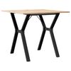 vidaXL Eettafel Y-frame 90x90x75 cm massief grenenhout en staal