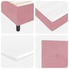 vidaXL LED Box Spring Bed met matras Roze 90 x 200 cm Stof