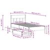 vidaXL Bedframe zonder matras massief grenenhout wit 75x190 cm