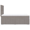 vidaXL Boxspring met matras stof taupe 90x190 cm