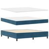 vidaXL Boxspring bed met kussen Blauw 180 x 200 cm Fluweel