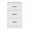 vidaXL Nachtkastje met lade Hoogglans wit 38 x 38 x 66 cm Bewerkt hout