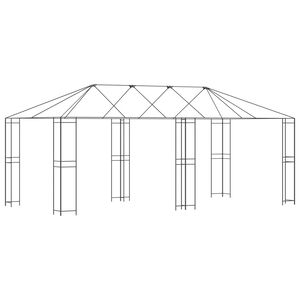 vidaXL Tuinhuisframe zonder tentdoek 6 x 3 m Zwart Staal