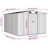 vidaXL Tuinschuur 257x298x178 cm metaal bruin