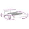 vidaXL Bedframe zonder matras massief grenenhout 140x200 cm