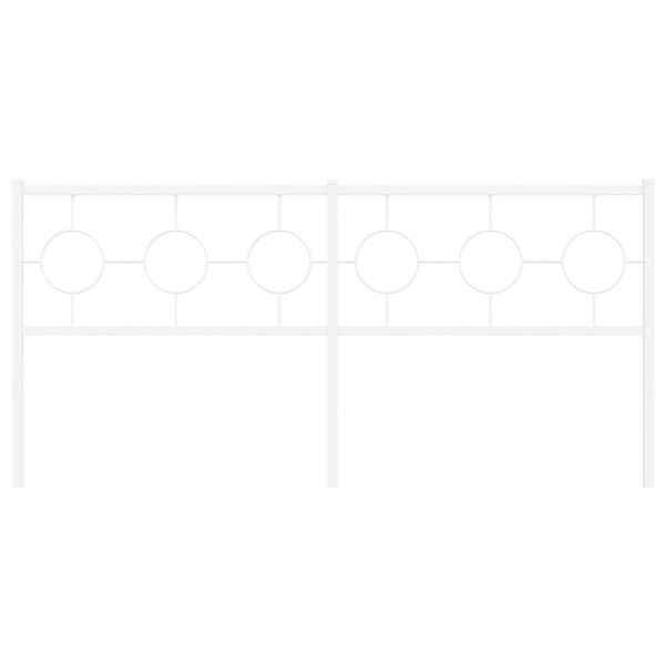 vidaXL Hoofdbord 180 cm metaal wit