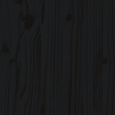 vidaXL 7-delige Barset massief grenenhout zwart