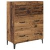 vidaXL Highboard met lade Oud Hout 69,5 x 34 x 180 cm Bewerkt hout
