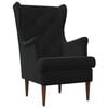 vidaXL Fauteuil Zwart Fluweel
