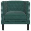 vidaXL Fauteuil Chesterfield-stijl fluweel donkergroen