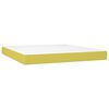 vidaXL Boxspring met matras en LED stof groen 160x200 cm
