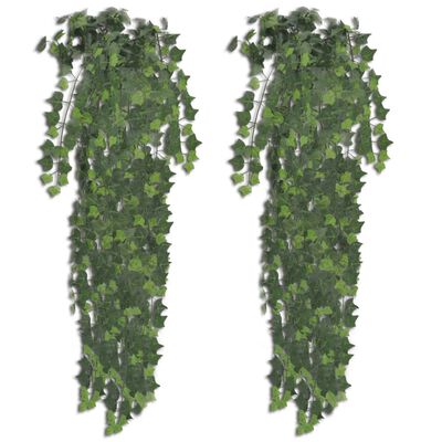 vidaXL Kunstplanten 2 st klimop 90 cm groen