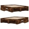 vidaXL Bedframe zonder matras hout gerookt eikenkleurig 120x190 cm