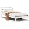 vidaXL Bedframe zonder matras massief grenenhout wit 75x190 cm