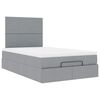 vidaXL Ottoman bed met matras en LED's 120x190 cm stof lichtgrijs