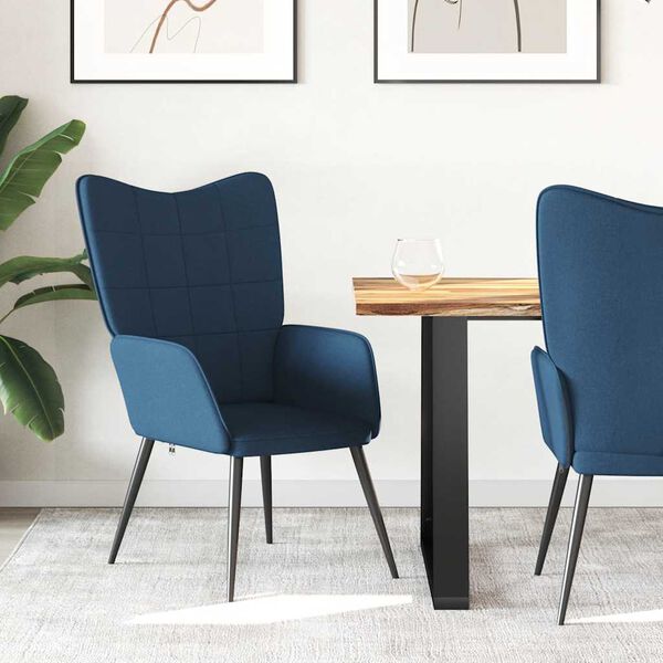 vidaXL Relaxstoel stof blauw