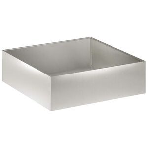 vidaXL Tuin Bloempot zilver 80 x 80 x 30 cm Roestvrij staal