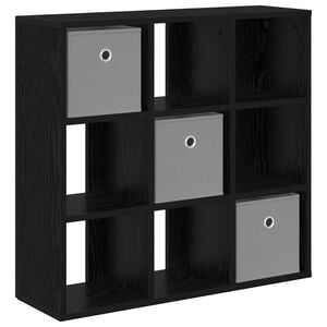 vidaXL Dressoir met lade Zwart Eiken 73,5 x 24 x 69,5 cm