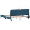vidaXL Bedframe zonder matras fluweel blauw 180x200 cm
