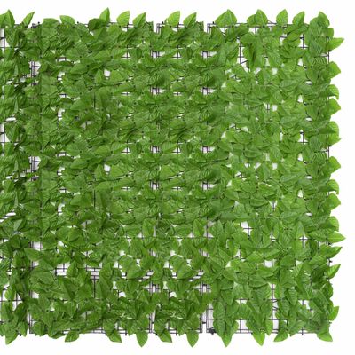 vidaXL Balkonscherm met groene bladeren 400x150 cm
