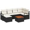 vidaXL Tuinbankenset 7 st Zwart poly rattan