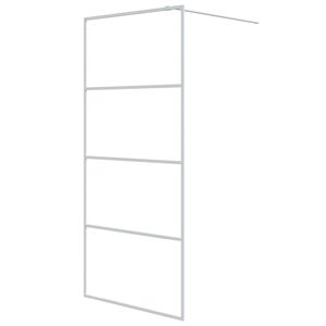 vidaXL Inloopdouchewand 90x195 cm transparant ESG-glas wit