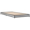 vidaXL Bedframe bewerkt hout en metaal grijs sonoma eiken 90x190 cm
