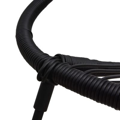 vidaXL 5-delige Tuinset PVC-rattan zwart