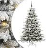 vidaXL Kunstmatige Inklapbare Kerstboom Wit 210 cm PE en PVC