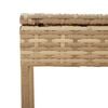 vidaXL Ligbed met luifel en tafel poly rattan beige