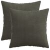 vidaXL Kussensloop 2 pcs HEERLEN Antracietkleurig 40 x 40 cm corduroy
