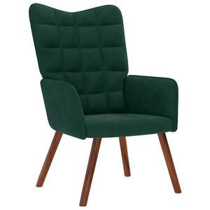 vidaXL Relaxstoel fluweel donkergoen