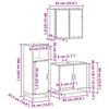 vidaXL 3-delige Badkamermeubelset bewerkt hout bruin eikenkleur