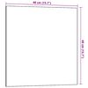 vidaXL Wandmagneetbord 40x40 cm gehard glas wit