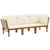 vidaXL 3 pcs Massief acaciahout & touw Naturel