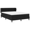 vidaXL Boxspringbed met matras met hoofdeinde Zwart 140 x 190 cm Stof