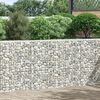 vidaXL Gabion plantenbak trapezium 150x20x100 cm gegalvaniseerd staal