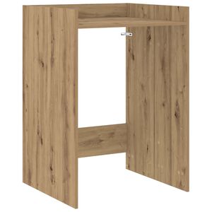 vidaXL Wasmachinekast Artisanaal eiken 67,5 x 62 x 97 cm Bewerkt hout