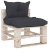 vidaXL 8-delige Loungeset met kussens pallet grenenhout