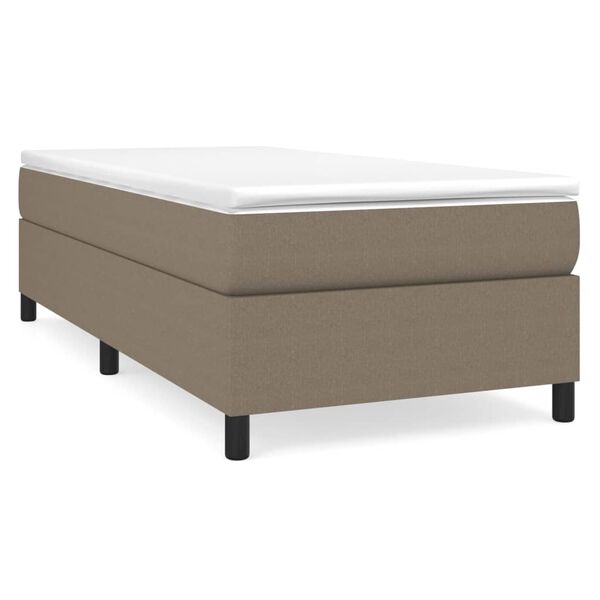 vidaXL Boxspring bed 90x200 cm stof taupe